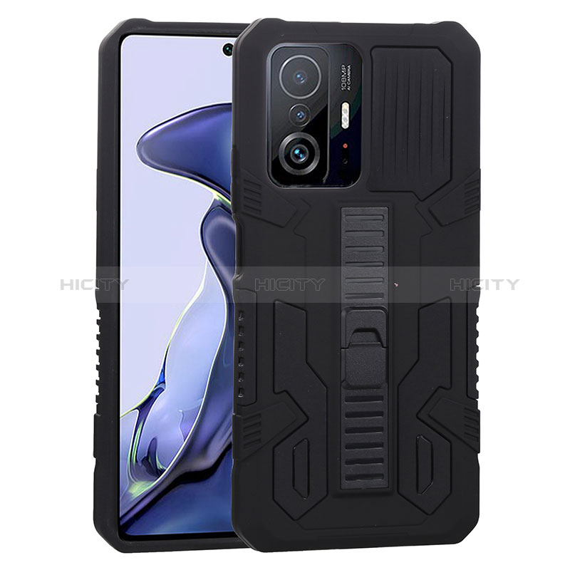 Funda Bumper Silicona y Plastico Mate Carcasa con Soporte ZJ1 para Xiaomi Mi 11T 5G