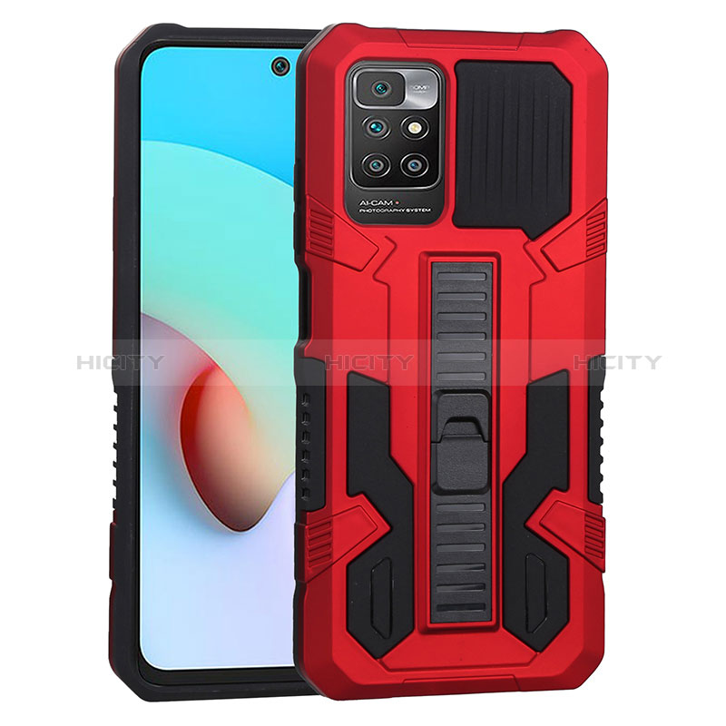 Funda Bumper Silicona y Plastico Mate Carcasa con Soporte ZJ1 para Xiaomi Redmi 10 (2022)