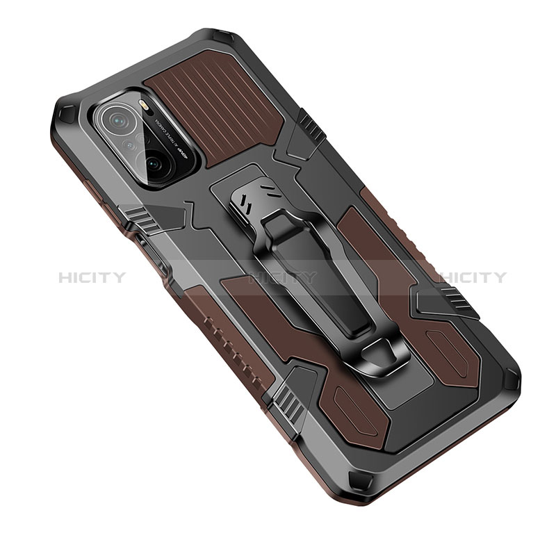 Funda Bumper Silicona y Plastico Mate Carcasa con Soporte ZJ2 para Xiaomi Mi 11i 5G