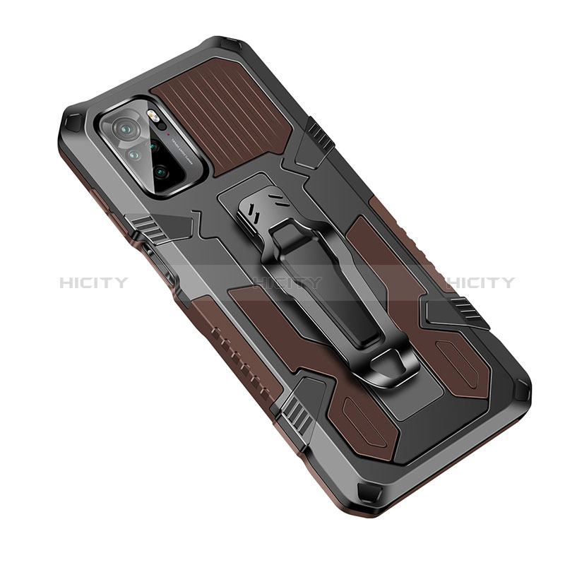 Funda Bumper Silicona y Plastico Mate Carcasa con Soporte ZJ2 para Xiaomi Redmi Note 10S 4G