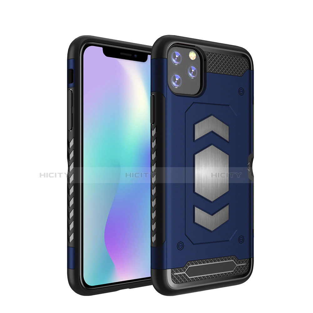 Funda Bumper Silicona y Plastico Mate Carcasa Magnetico para Apple iPhone 11 Pro Azul