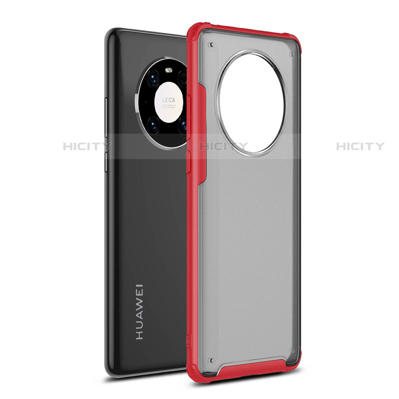 Funda Bumper Silicona y Plastico Mate Carcasa para Huawei Mate 40 Pro Rojo