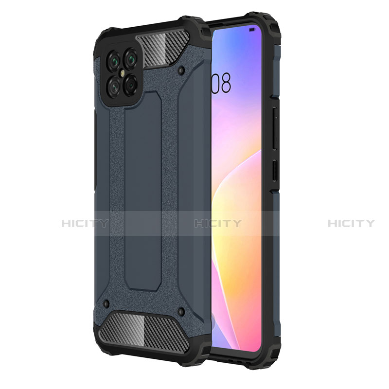 Funda Bumper Silicona y Plastico Mate Carcasa para Huawei Nova 8 SE 5G Azul Real