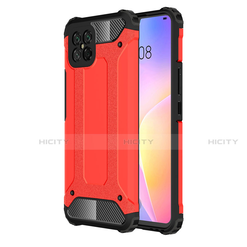 Funda Bumper Silicona y Plastico Mate Carcasa para Huawei Nova 8 SE 5G Rojo