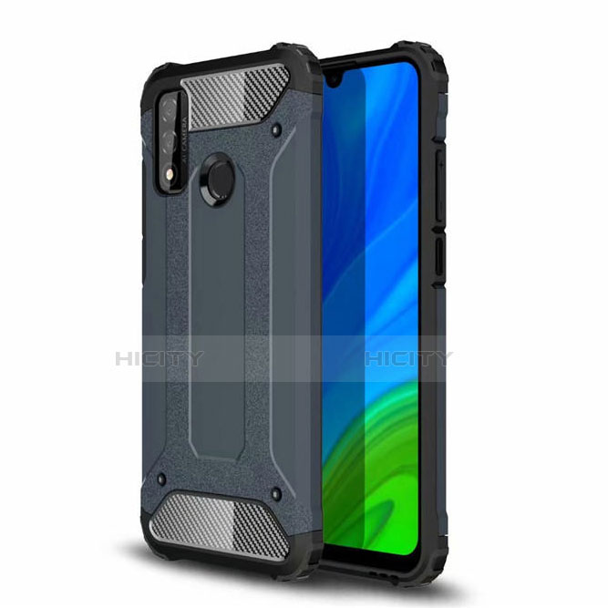 Funda Bumper Silicona y Plastico Mate Carcasa para Huawei Nova Lite 3 Plus Azul