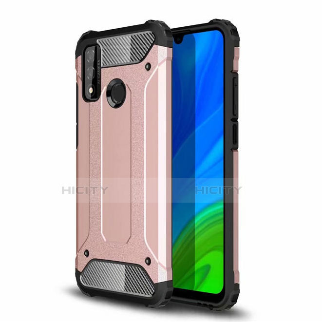 Funda Bumper Silicona y Plastico Mate Carcasa para Huawei Nova Lite 3 Plus Oro Rosa