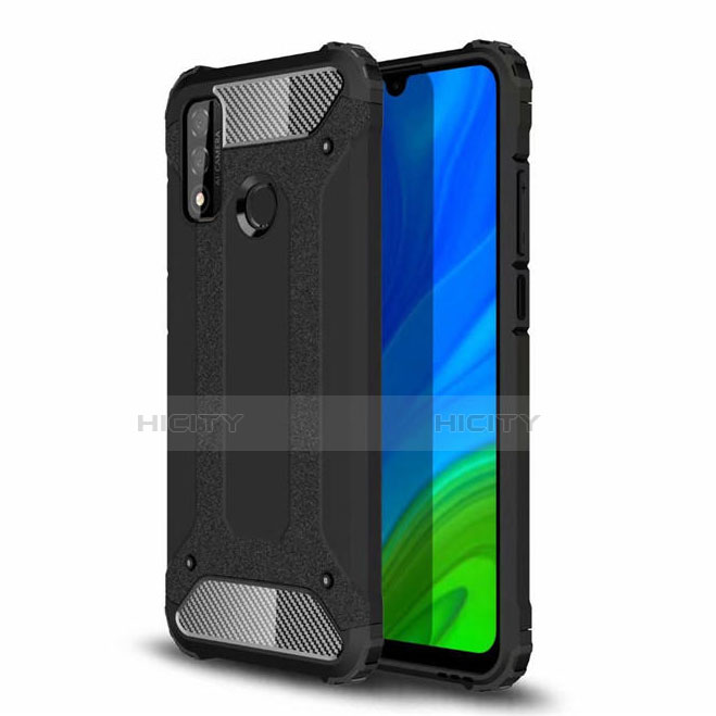 Funda Bumper Silicona y Plastico Mate Carcasa para Huawei P Smart (2020) Negro