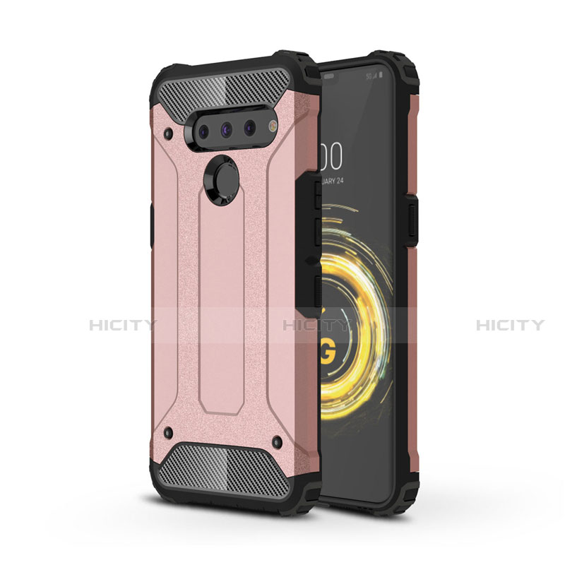 Funda Bumper Silicona y Plastico Mate Carcasa para LG V50 ThinQ 5G