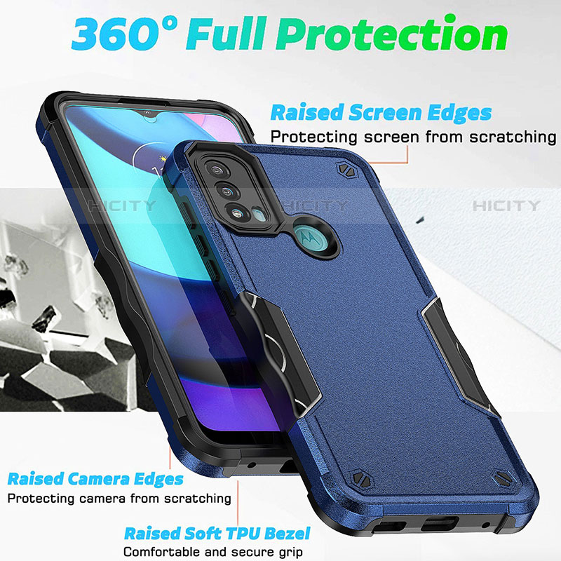 Funda Bumper Silicona y Plastico Mate Carcasa para Motorola Moto E30