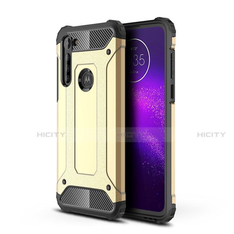 Funda Bumper Silicona y Plastico Mate Carcasa para Motorola Moto G8 Power Oro