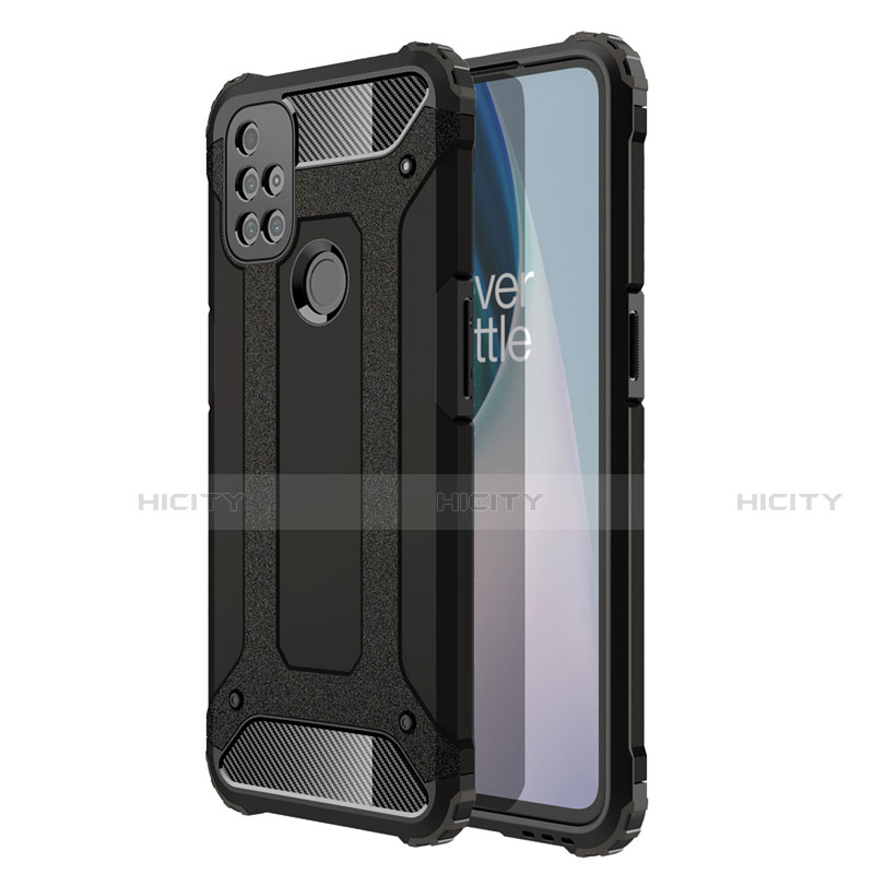 Funda Bumper Silicona y Plastico Mate Carcasa para OnePlus Nord N10 5G Negro