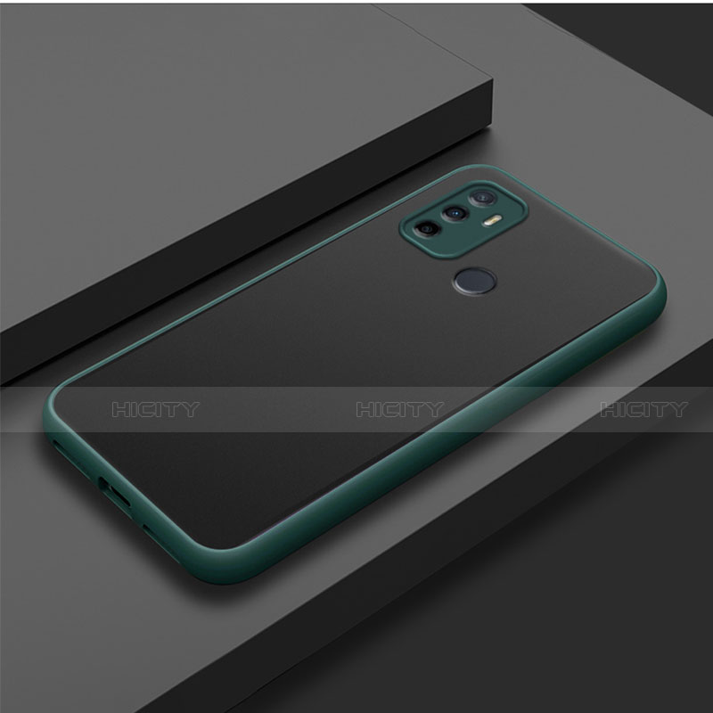 Funda Bumper Silicona y Plastico Mate Carcasa para Oppo A32 Verde Noche