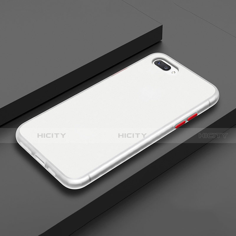 Funda Bumper Silicona y Plastico Mate Carcasa para Oppo A5 Blanco