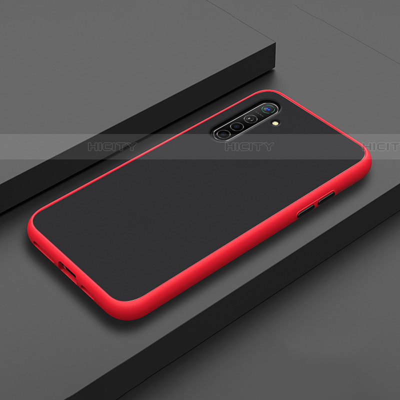 Funda Bumper Silicona y Plastico Mate Carcasa para Oppo K5 Rojo