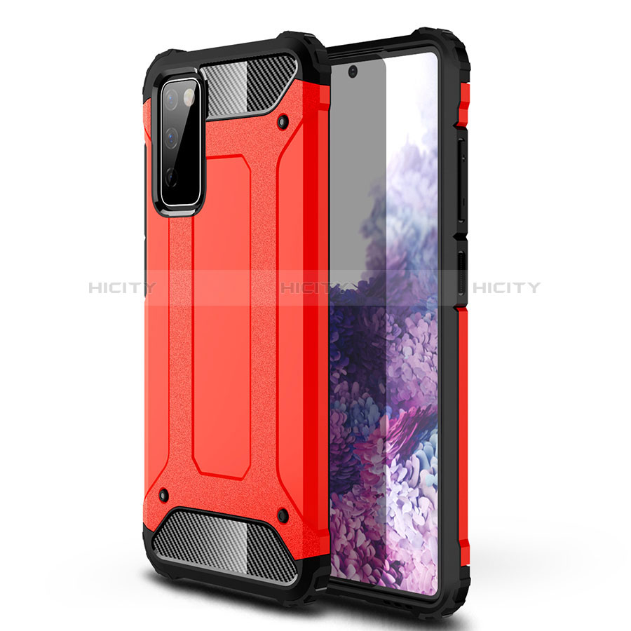 Funda Bumper Silicona y Plastico Mate Carcasa para Samsung Galaxy S20 FE ((2022)) 5G Rojo