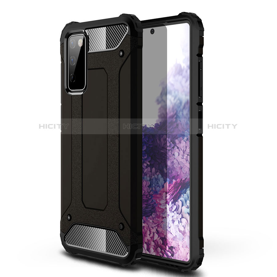 Funda Bumper Silicona y Plastico Mate Carcasa para Samsung Galaxy S20 FE 4G Negro