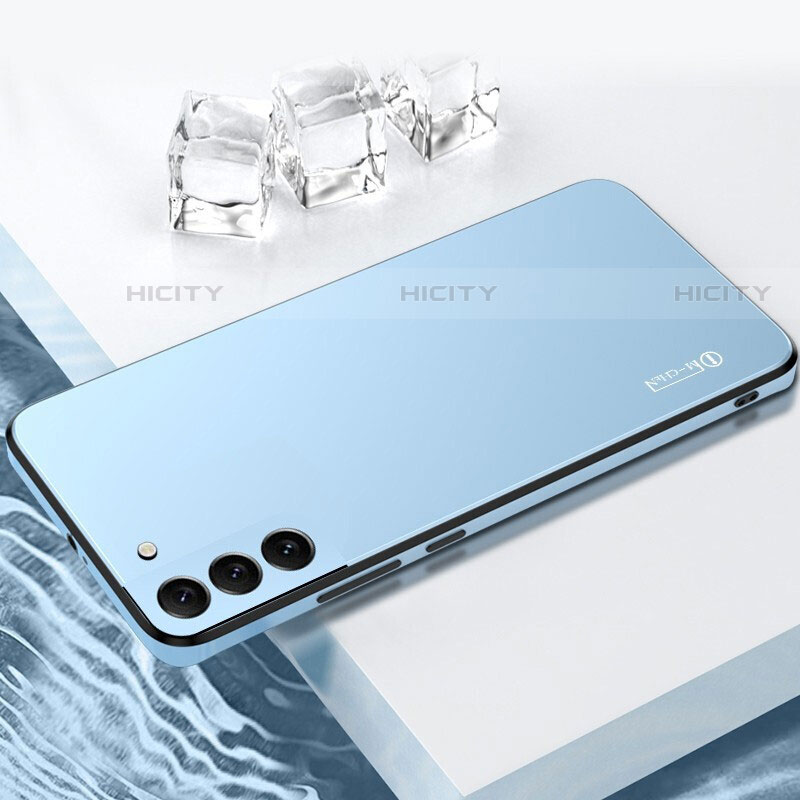 Funda Bumper Silicona y Plastico Mate Carcasa para Samsung Galaxy S21 FE 5G Azul