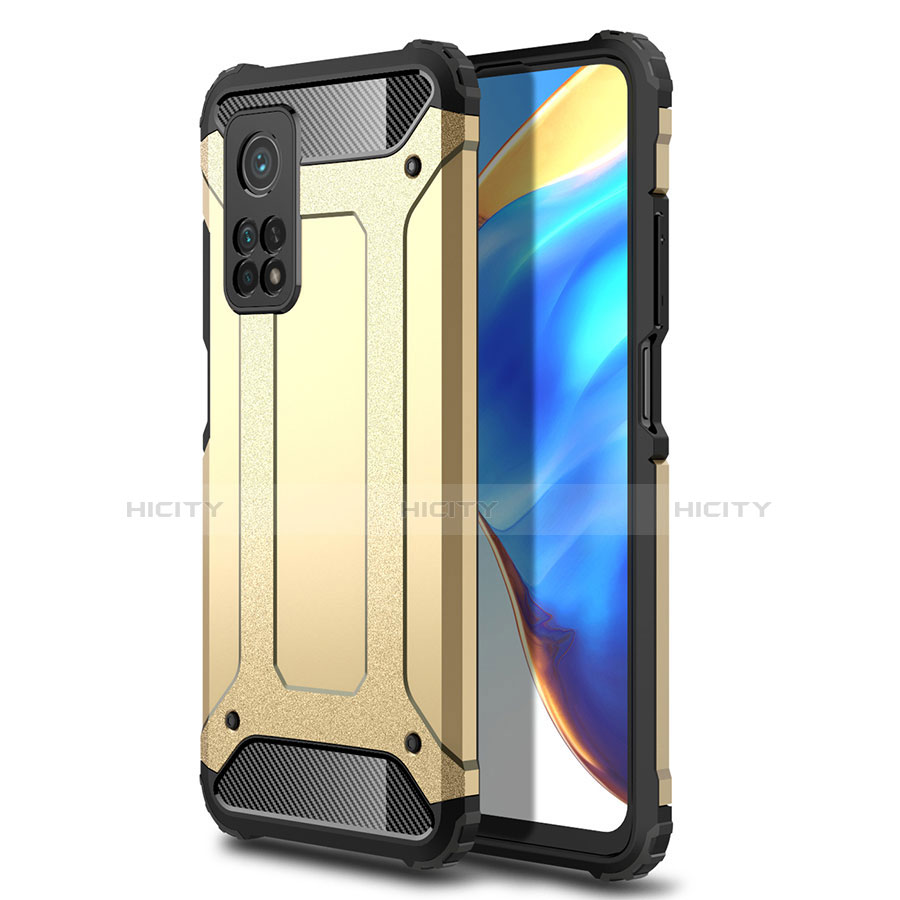 Funda Bumper Silicona y Plastico Mate Carcasa para Xiaomi Mi 10T Pro 5G Oro