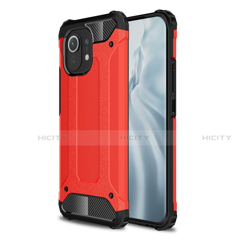 Funda Bumper Silicona y Plastico Mate Carcasa para Xiaomi Mi 11 Lite 4G