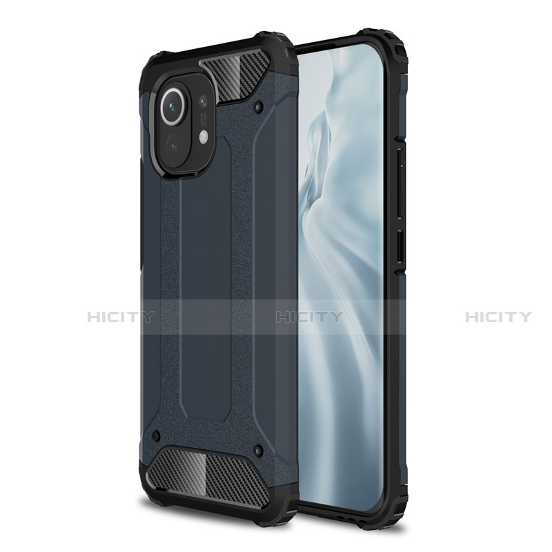 Funda Bumper Silicona y Plastico Mate Carcasa para Xiaomi Mi 11 Lite 4G