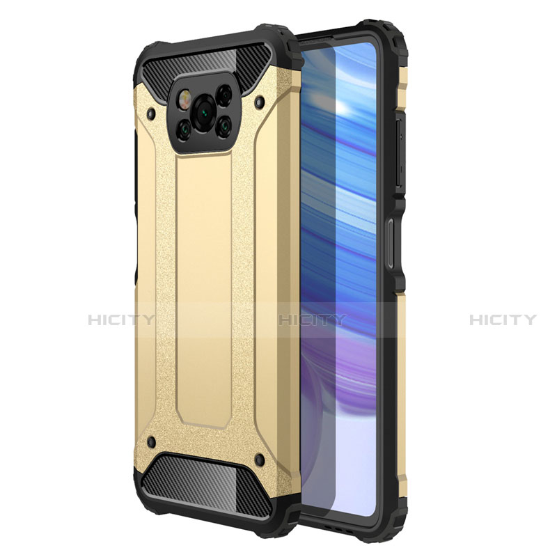 Funda Bumper Silicona y Plastico Mate Carcasa para Xiaomi Poco X3 NFC Oro