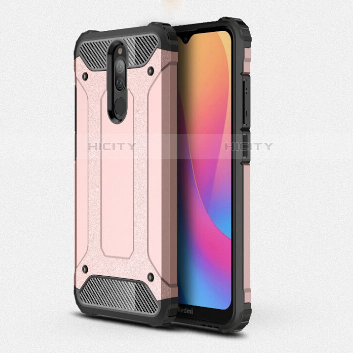 Funda Bumper Silicona y Plastico Mate Carcasa para Xiaomi Redmi 8 Oro Rosa