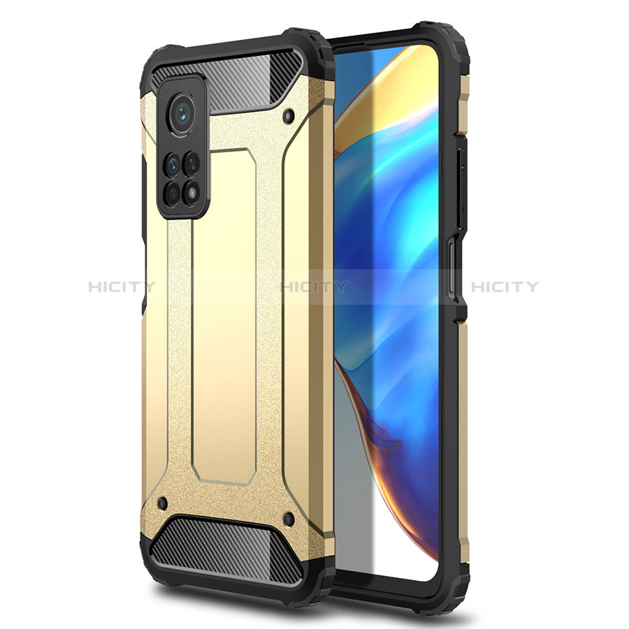 Funda Bumper Silicona y Plastico Mate Carcasa para Xiaomi Redmi K30S 5G Oro