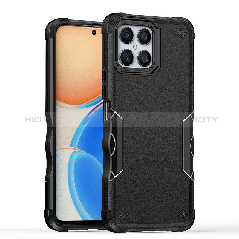 Funda Bumper Silicona y Plastico Mate Carcasa QW1 para Huawei Honor X8 4G Negro