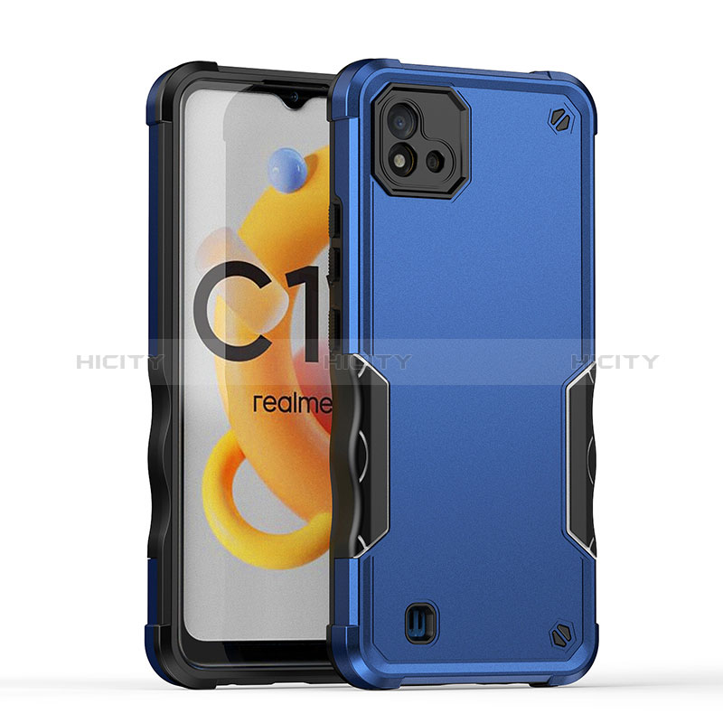 Funda Bumper Silicona y Plastico Mate Carcasa QW1 para Realme C11 (2021)