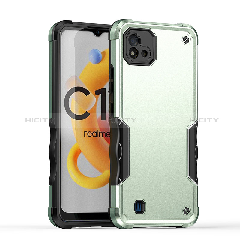 Funda Bumper Silicona y Plastico Mate Carcasa QW1 para Realme C11 (2021)