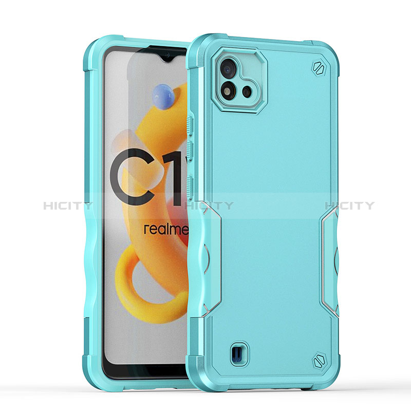 Funda Bumper Silicona y Plastico Mate Carcasa QW1 para Realme C11 (2021)