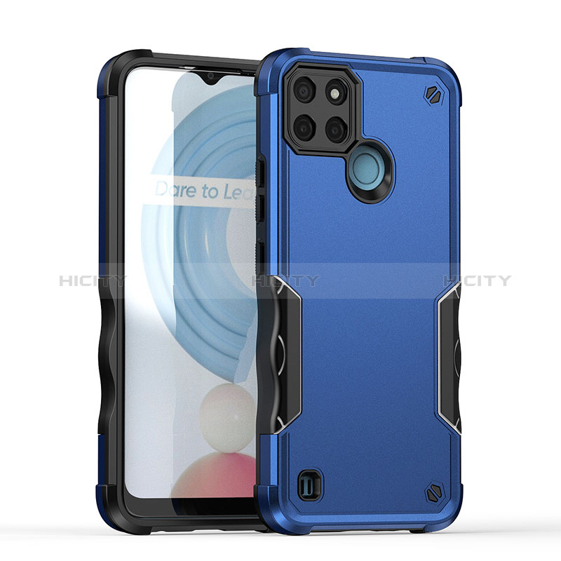 Funda Bumper Silicona y Plastico Mate Carcasa QW1 para Realme C21Y