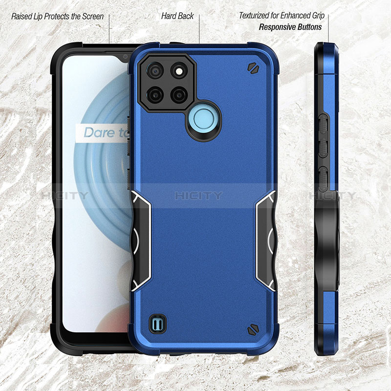 Funda Bumper Silicona y Plastico Mate Carcasa QW1 para Realme C25Y