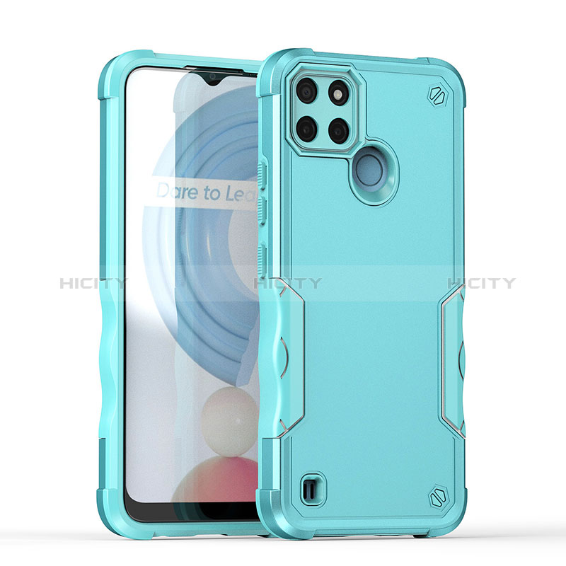 Funda Bumper Silicona y Plastico Mate Carcasa QW1 para Realme C25Y