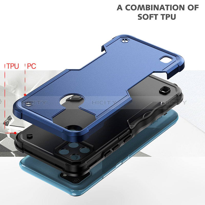 Funda Bumper Silicona y Plastico Mate Carcasa QW1 para Realme C25Y India