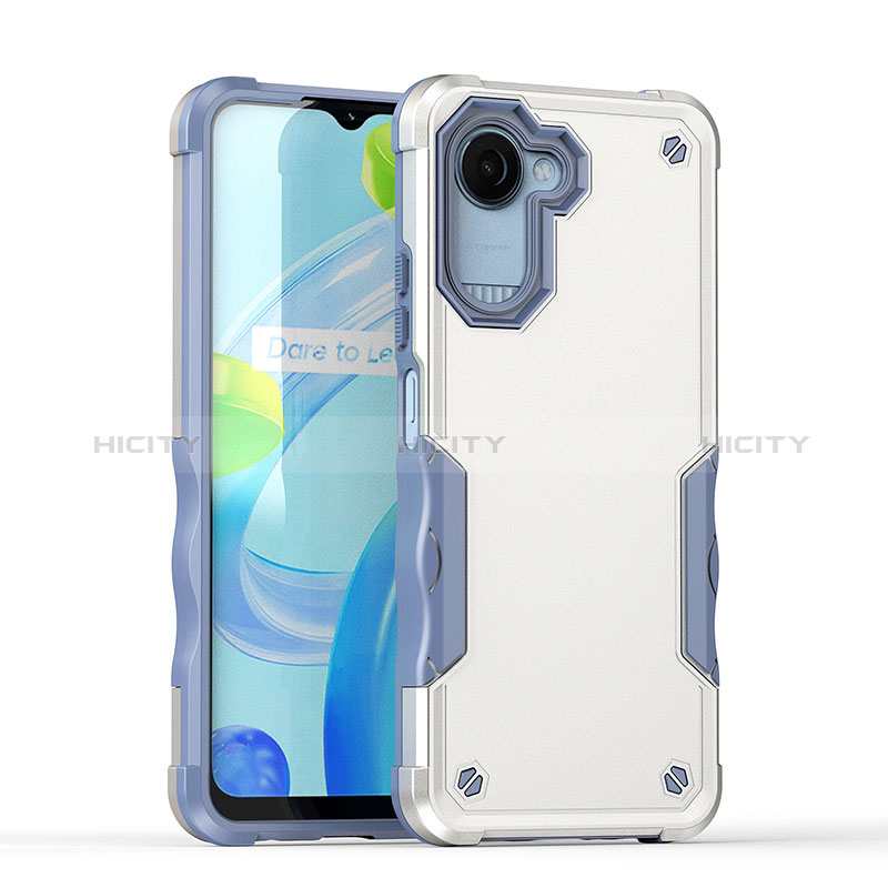 Funda Bumper Silicona y Plastico Mate Carcasa QW1 para Realme C30