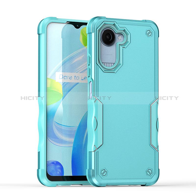 Funda Bumper Silicona y Plastico Mate Carcasa QW1 para Realme C30