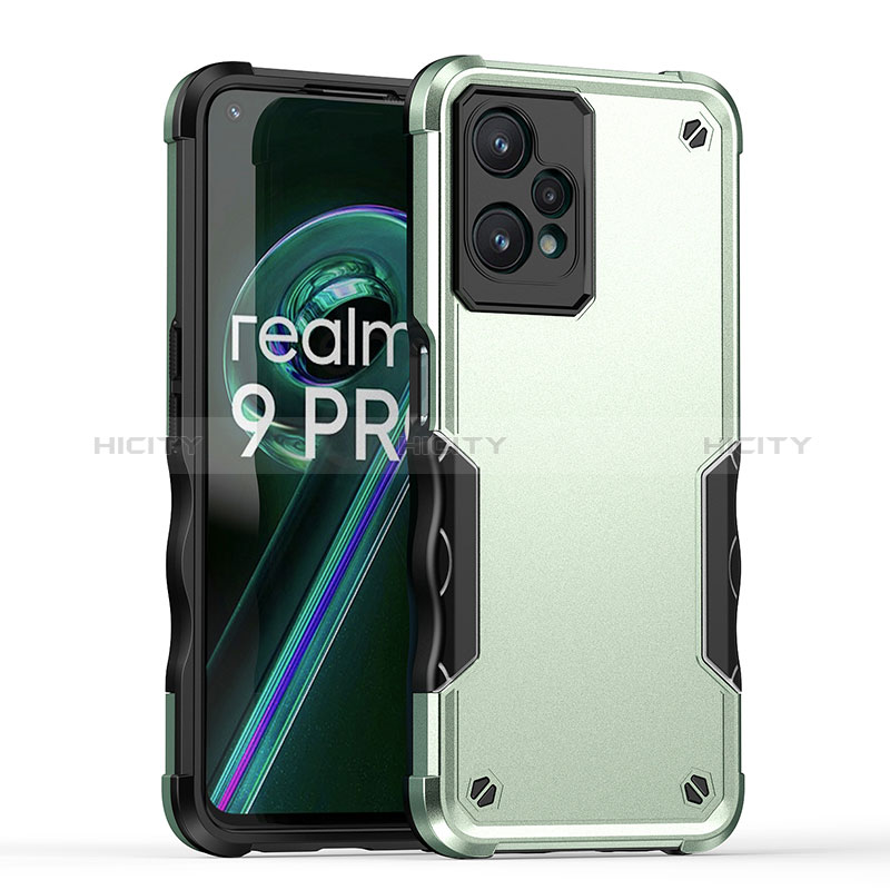 Funda Bumper Silicona y Plastico Mate Carcasa QW1 para Realme V25 5G Menta Verde