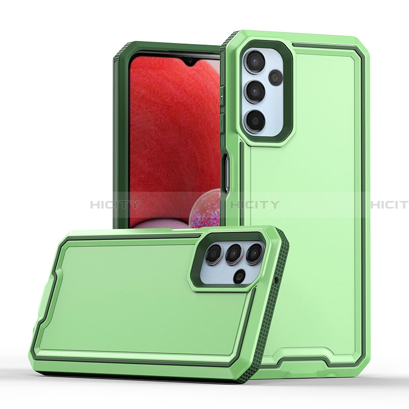 Funda Bumper Silicona y Plastico Mate Carcasa QW1 para Samsung Galaxy A14 4G Verde