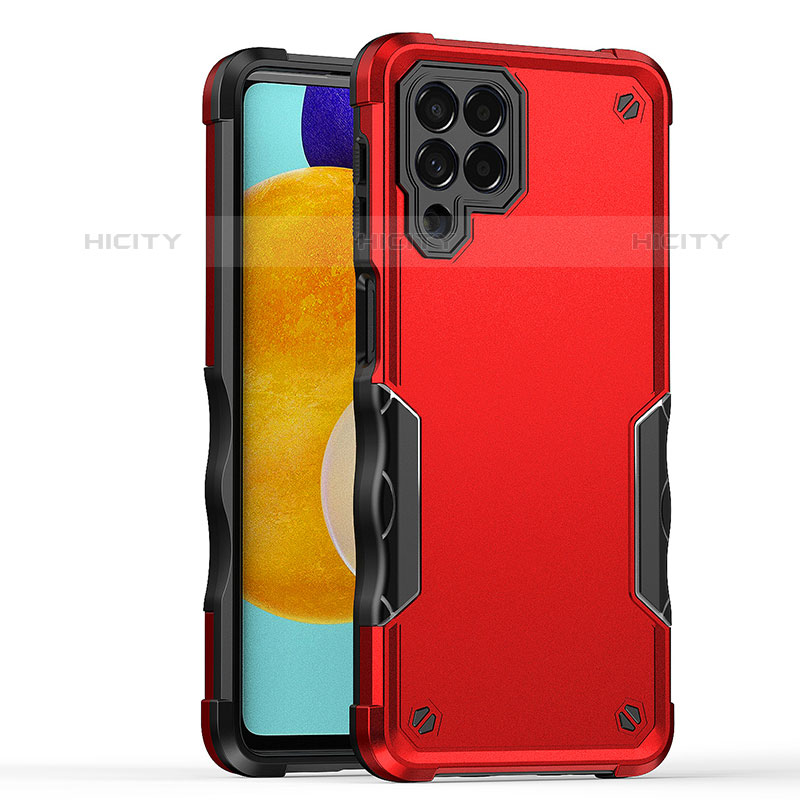 Funda Bumper Silicona y Plastico Mate Carcasa QW1 para Samsung Galaxy M53 5G Rojo