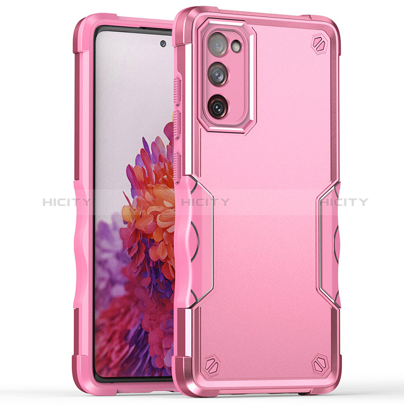 Funda Bumper Silicona y Plastico Mate Carcasa QW1 para Samsung Galaxy S20 FE 5G Oro Rosa