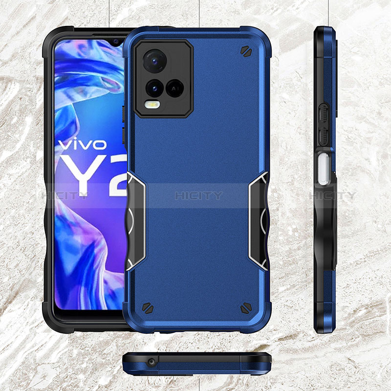 Funda Bumper Silicona y Plastico Mate Carcasa QW1 para Vivo Y21