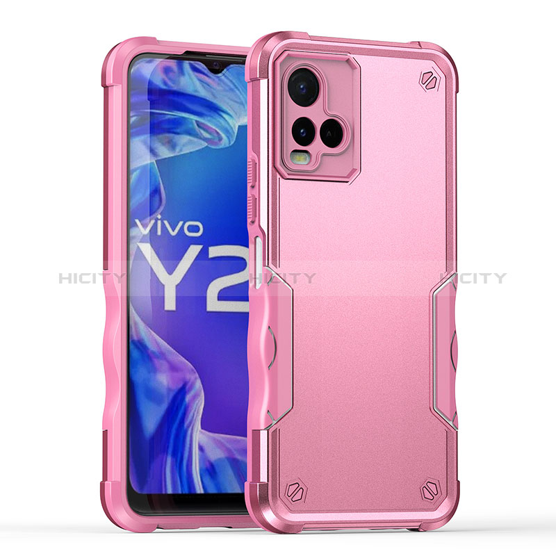 Funda Bumper Silicona y Plastico Mate Carcasa QW1 para Vivo Y21