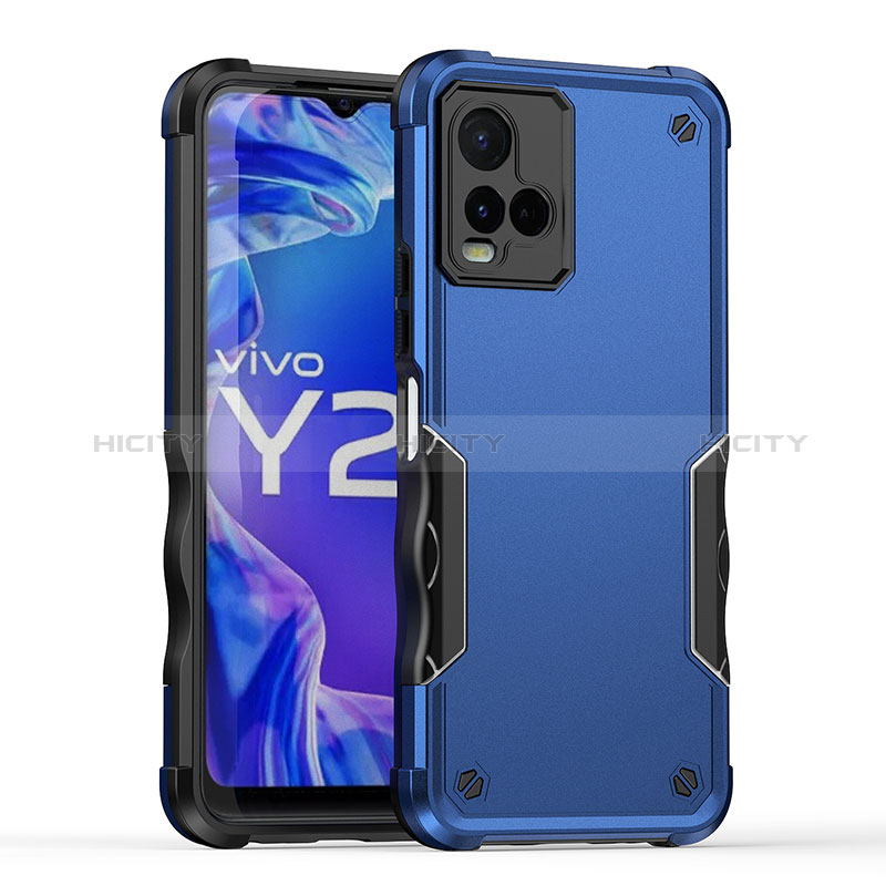 Funda Bumper Silicona y Plastico Mate Carcasa QW1 para Vivo Y21s