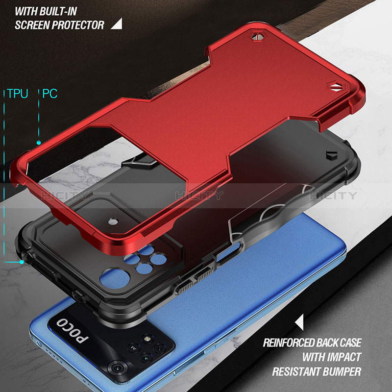 Funda Bumper Silicona y Plastico Mate Carcasa QW1 para Xiaomi Poco M4 Pro 4G