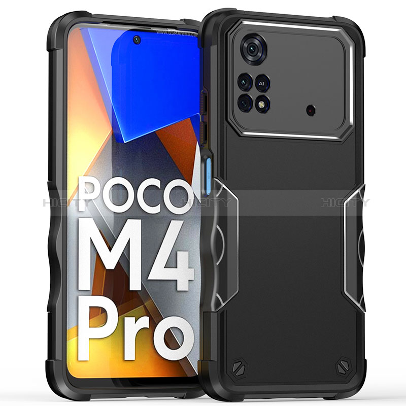 Funda Bumper Silicona y Plastico Mate Carcasa QW1 para Xiaomi Poco M4 Pro 4G