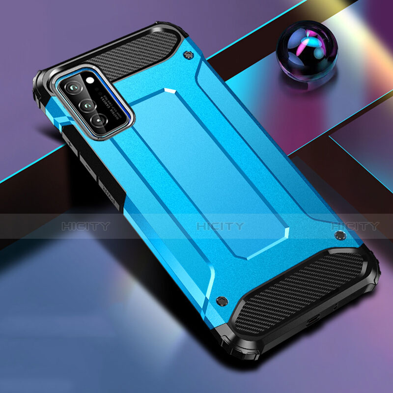 Funda Bumper Silicona y Plastico Mate Carcasa R01 para Huawei Honor V30 5G Azul Cielo