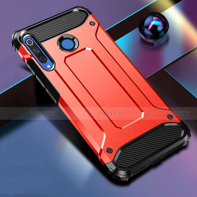 Funda Bumper Silicona y Plastico Mate Carcasa R01 para Huawei P30 Lite New Edition Rojo