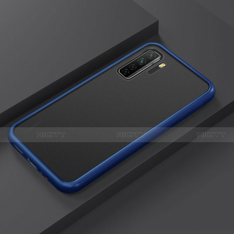 Funda Bumper Silicona y Plastico Mate Carcasa R01 para Huawei P40 Lite 5G Azul