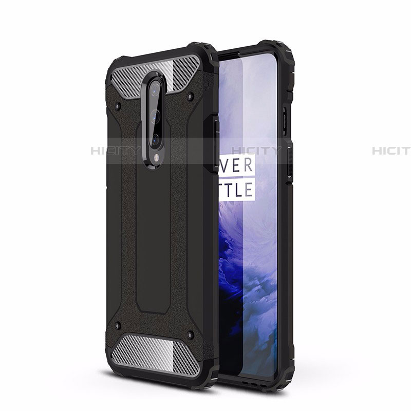 Funda Bumper Silicona y Plastico Mate Carcasa R01 para OnePlus 8 Negro